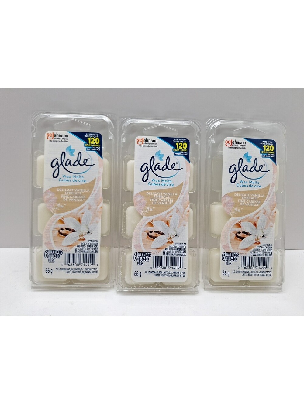 SC Johnson Glade Wax Melts Delicate Vanilla Embrace Wax Melts Lot